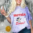 Graduation Proud Brother Of A 2024 Senior Baseball Player Comfort Color Blast T-Shirt Amethyst