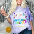 Graduation Shirt For 5th Grader Goodbye Hello Middle School Comfort Color Blast T-Shirt Amethyst