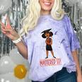 Graduation Woman Tshirt Black Melanin Masters Degree Comfort Color Blast T-Shirt Amethyst