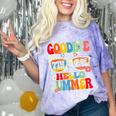 Groovy Goodbye 7th Grade Graduation Hello Summer Kids Comfort Color Blast T-Shirt Amethyst