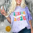 Groovy Senior Class Of 2026 My Last First Day Graduation 26 Comfort Color Blast T-Shirt Amethyst