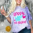Happy Last Day Of First 1st Grade Teacher Student Graduation Comfort Color Blast T-Shirt Amethyst