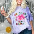 Happy Last Day Of School Coquette Bow Graduation Girls Kids Comfort Color Blast T-Shirt Amethyst