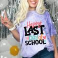 Happy Last Day Of School Kids Teacher Student Graduation Comfort Color Blast T-Shirt Amethyst