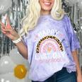 HAPPY LAST OF DAY SCHOOL Rainbow Teacher Student Graduation Men Women Girls Kids Comfort Color Blast T-Shirt Amethyst