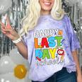 Happy Last Day Of School Teacher Student Graduation Comfort Color Blast T-Shirt Amethyst