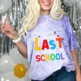Happy Last Day Of School Teacher Women Student Graduation Comfort Color Blast T-Shirt Amethyst