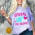 Happy Last Day Of Third 3rd Grade Teacher Student Graduation Comfort Color Blast T-Shirt Amethyst