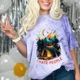 I Hate People Id Rather Be Camping Sarcastic Introvert Comfort Color Blast T-Shirt Amethyst