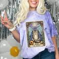 The Hermit Cat Tarot Card Introvert By Georgi Comfort Color Blast T-Shirt Amethyst
