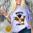 Hoot I Did It Grad Owl Holding Graduation Diploma Congrats Comfort Color Blast T-Shirt Amethyst
