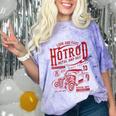 Hotrod Car Automotive Nostalgia Distressed Retro Comfort Color Blast T-Shirt Amethyst