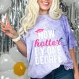 Now Hotter By One Degree Graduation T-Shirt Comfort Color Blast T-Shirt Amethyst