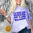 I'm Here For Graduation School Class Senior 2024 Comfort Color Blast T-Shirt Amethyst