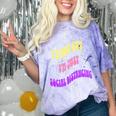 I'm Just Social Distancing Introvert Funny Comfort Color Blast T-Shirt Amethyst