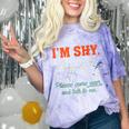I'm Shy Please Come Over & Talk To Me Introvert Shying Comfort Color Blast T-Shirt Amethyst I'm Shy Please Come Over & Talk To Me Introvert Shying Comfort Color Blast T-Shirt Amethyst