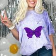 Introvert Antisocial Butterfly For Women Men Comfort Color Blast T-Shirt Amethyst