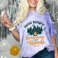 Introvert Camping Social Battery Recharging In The Woods Comfort Color Blast T-Shirt Amethyst