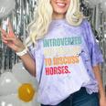 Introvert Cute Horse Lover Horse Riding Equestrian Comfort Color Blast T-Shirt Amethyst