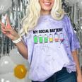 Introvert Cute My Social Battery Comfort Color Blast T-Shirt Amethyst Introvert Cute My Social Battery Comfort Color Blast T-Shirt Amethyst