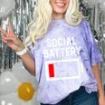 Introvert Low Social Battery Level Anti Social People Comfort Color Blast T-Shirt Amethyst