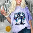 Introvert Reader Bibliofile Bookworm Loves Books Comfort Color Blast T-Shirt Amethyst