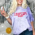 Introvert Valentines Day I Want You I Just Can't Flirt Comfort Color Blast T-Shirt Amethyst