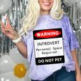 Introvert Warning Danger Do Not Pet Disturb Anti-Social Comfort Color Blast T-Shirt Amethyst Introvert Warning Danger Do Not Pet Disturb Anti-Social Comfort Color Blast T-Shirt Amethyst
