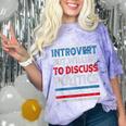 Introvert But Willing To Discuss Politics USA Elections 2024 Comfort Color Blast T-Shirt Amethyst