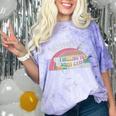 Introverted But Willing To Discuss Cats Rainbow Comfort Color Blast T-Shirt Amethyst