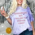 Introverted But Willing To Discuss Cunny Comfort Color Blast T-Shirt Amethyst