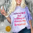 Introverted Willing To Discuss Housecat Introvert Comfort Color Blast T-Shirt Amethyst Introverted Willing To Discuss Housecat Introvert Comfort Color Blast T-Shirt Amethyst