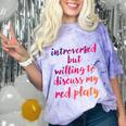 Introverted Willing To Discuss Red Platy Introvert Comfort Color Blast T-Shirt Amethyst