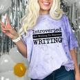 Introverted But Willing To Discuss Writing Cool & Comfort Color Blast T-Shirt Amethyst