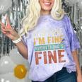 It's Fine I'm Fine Everything Is Fine Meme Introvert Sarcasm Comfort Color Blast T-Shirt Amethyst It's Fine I'm Fine Everything Is Fine Meme Introvert Sarcasm Comfort Color Blast T-Shirt Amethyst
