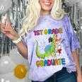 Kids 1st Grade Graduate Dinosaur Trex 1st Grade Graduation Comfort Color Blast T-Shirt Amethyst