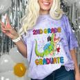 Kids 2nd Grade Graduate Dinosaur Trex 2nd Grade Graduation Comfort Color Blast T-Shirt Amethyst