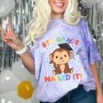 Kids 8th Grade Nailed It Monkey Graduation Comfort Color Blast T-Shirt Amethyst