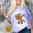 Kids Class Of 2031 Shirt Graduation Dabbing Dog Shirt Comfort Color Blast T-Shirt Amethyst