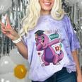 Kids Dabbing T Rex Graduation Kindergarten Class Of 2019 Comfort Color Blast T-Shirt Amethyst