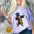Kids HBCU Boys Grad Dabbing Graduation Comfort Color Blast T-Shirt Amethyst