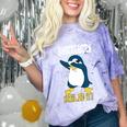 Kids Kindergarten Dabbing Penguin Nailed It Graduation Class 2021 Comfort Color Blast T-Shirt Amethyst