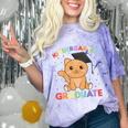 Kids Kindergarten Graduate Cat Graduation Comfort Color Blast T-Shirt Amethyst