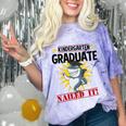 Kids Kindergarten Nailed It Shirt 2019 Shark Graduation Tee Comfort Color Blast T-Shirt Amethyst