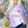 Kids Little Miss Pre-K Grad 2025 Preschool Girls Prek Graduation Comfort Color Blast T-Shirt Amethyst