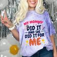 Kids My Mommy Did It Graduation Mom Graduate Comfort Color Blast T-Shirt Amethyst