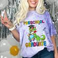 Kids Preschool Graduate T-Rex Dinosaur Preschool Graduation Comfort Color Blast T-Shirt Amethyst