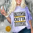 Kids Straight Outta Kindergarten Graduation Comfort Color Blast T-Shirt Amethyst