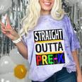 Kids Straight Outta Pre-K Graduation Comfort Color Blast T-Shirt Amethyst