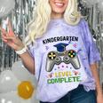 Kindergarten Level Complete Graduation Class 2023 Gamer Kids Comfort Color Blast T-Shirt Amethyst